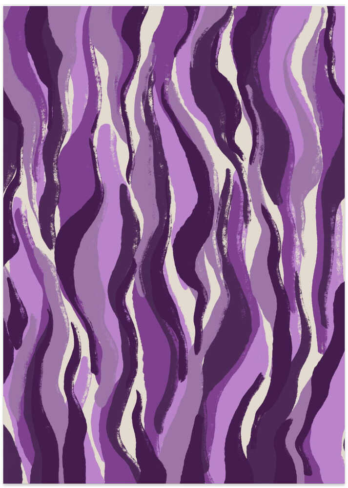 Wavy Purple Strokes