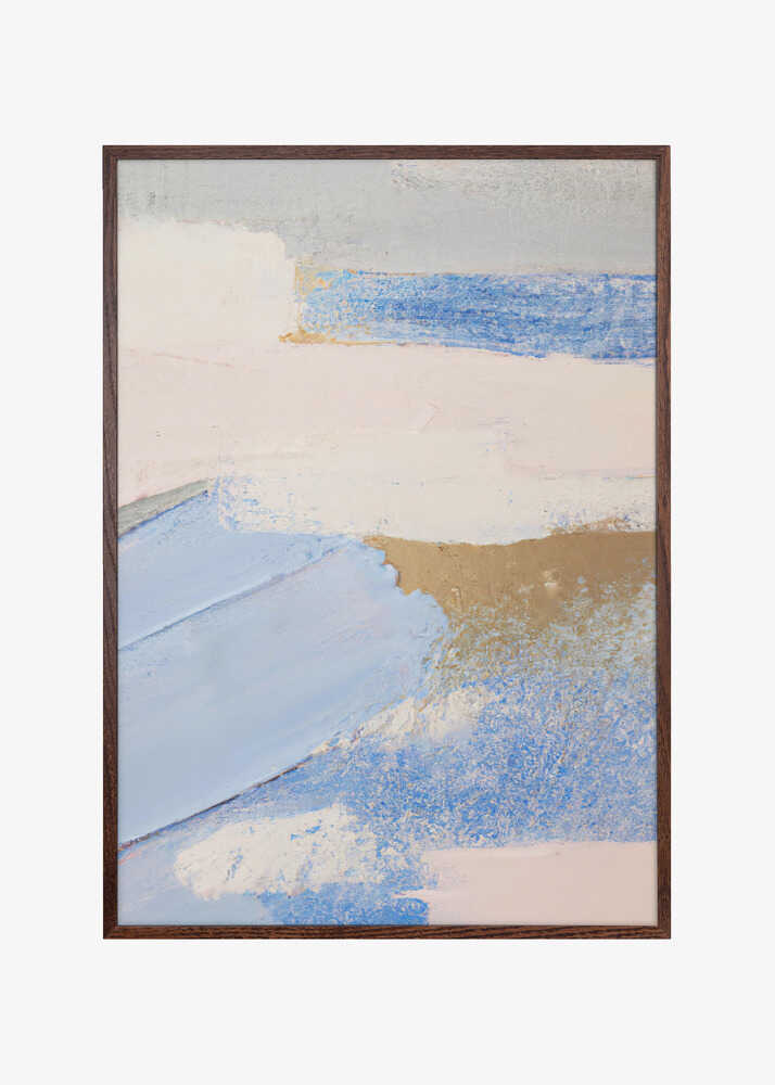 Soft Blue Gold Abstract