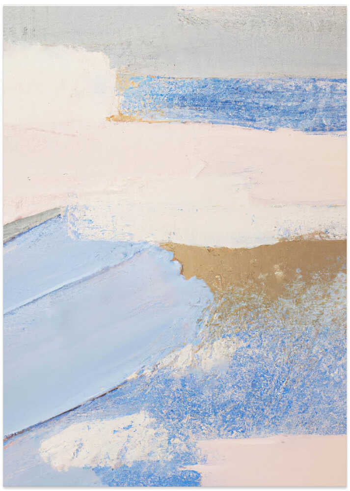 Soft Blue Gold Abstract