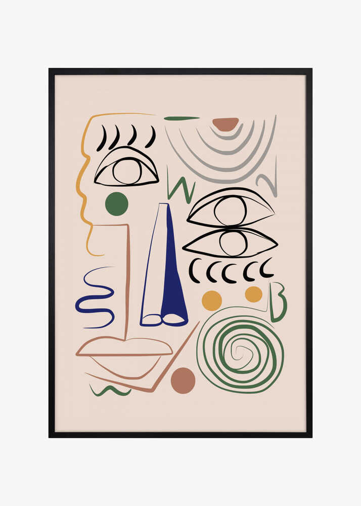 Cubist Line Portrait