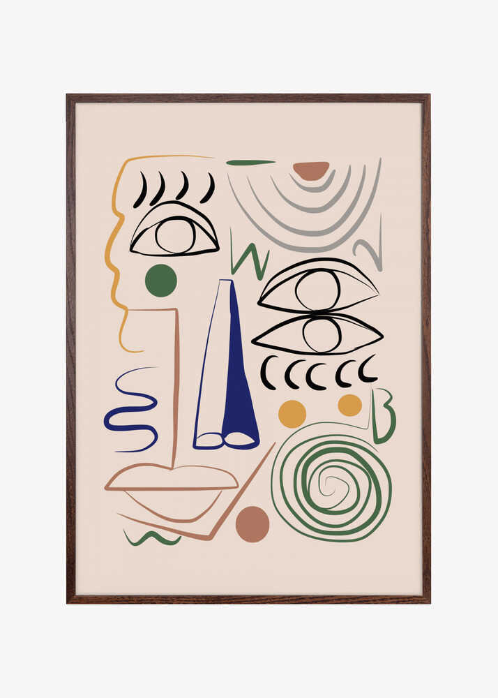 Cubist Line Portrait