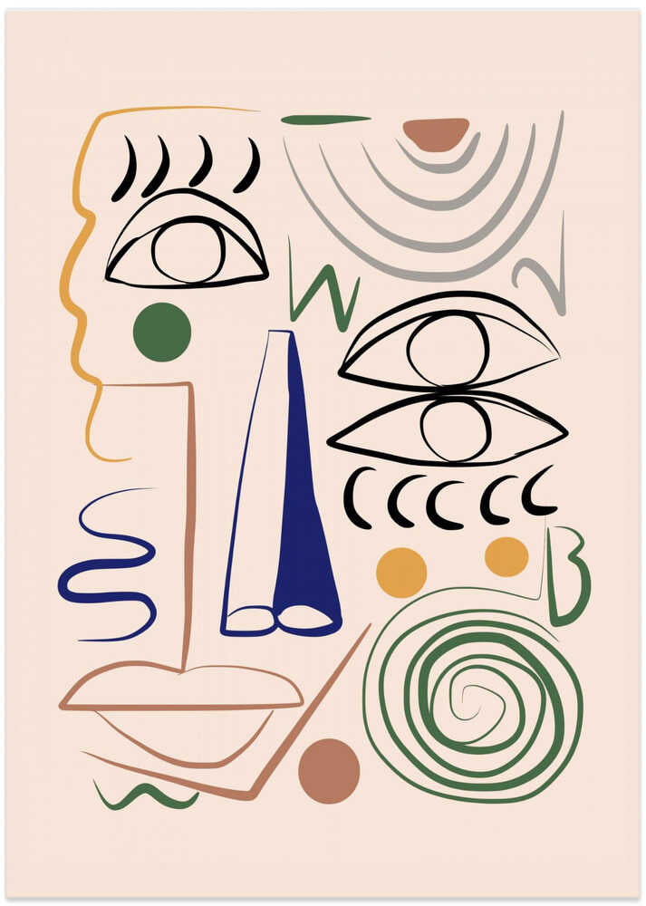 Cubist Line Portrait