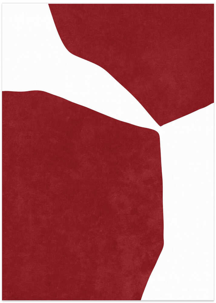Deep Red Abstract Forms