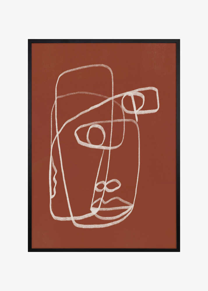 Abstract Terracotta Face