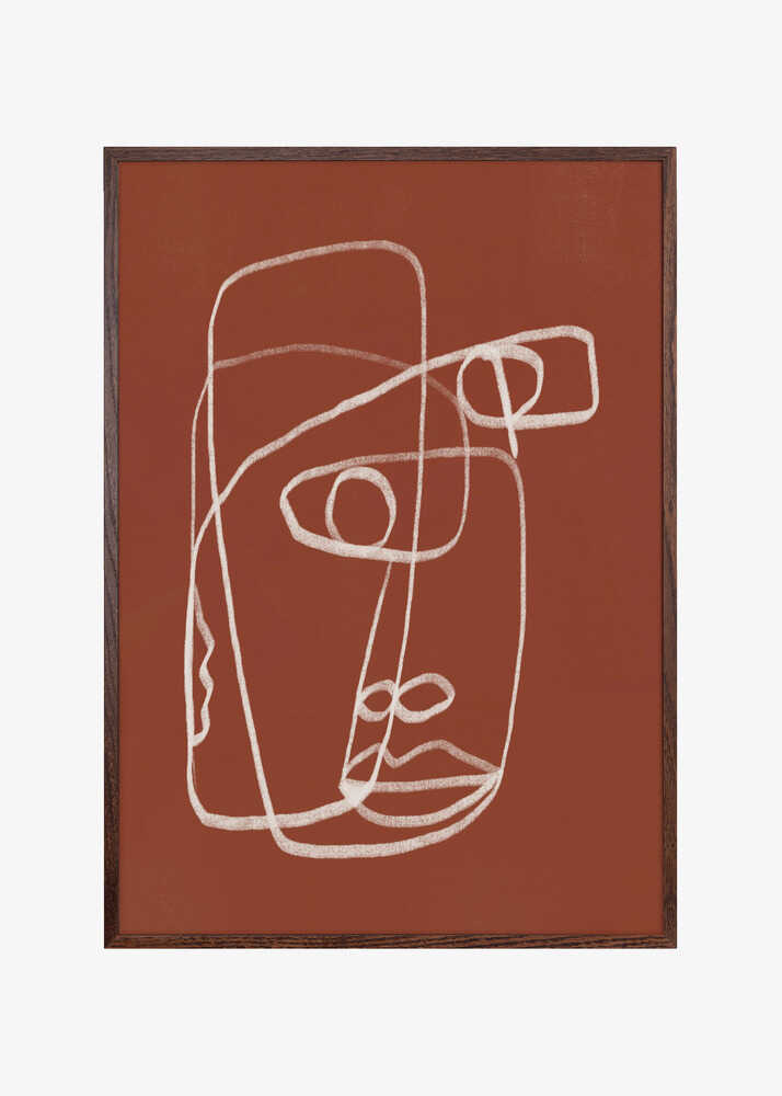 Abstract Terracotta Face