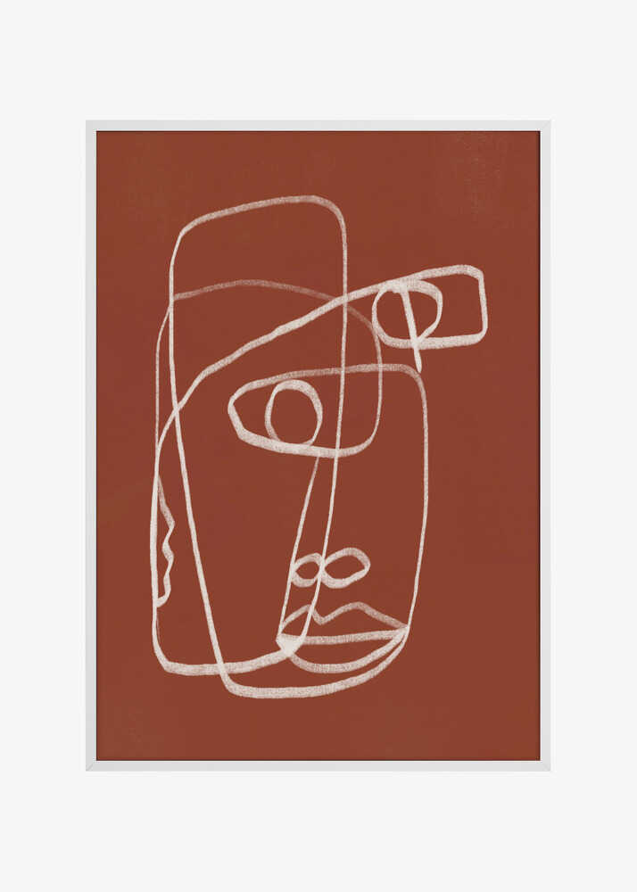 Abstract Terracotta Face