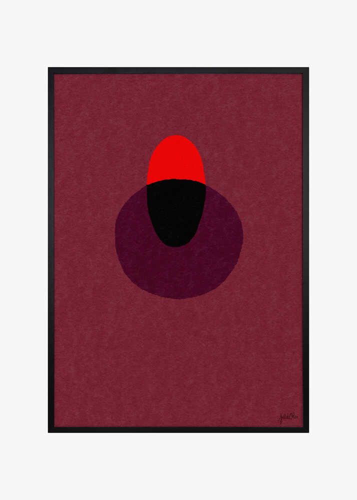 Abstract Red Oval