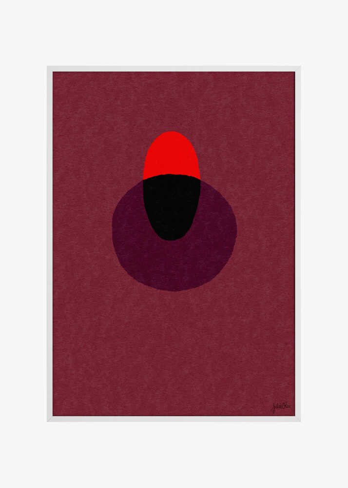 Abstract Red Oval