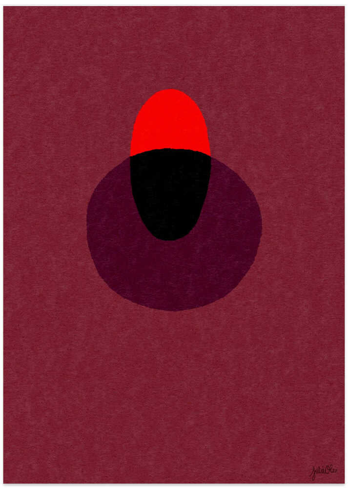 Abstract Red Oval