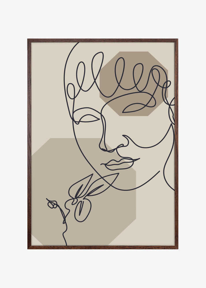 Abstract Face and Flower