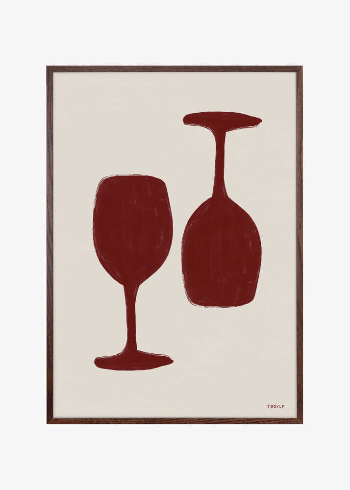 Burgundy Glassware Pair