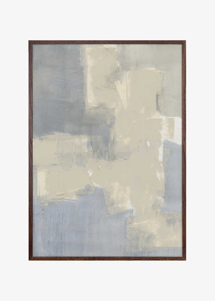 Muted Blue Beige Abstract