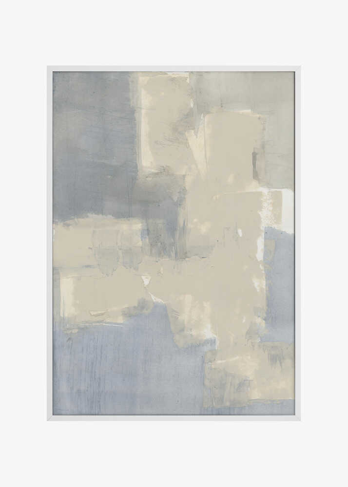Muted Blue Beige Abstract