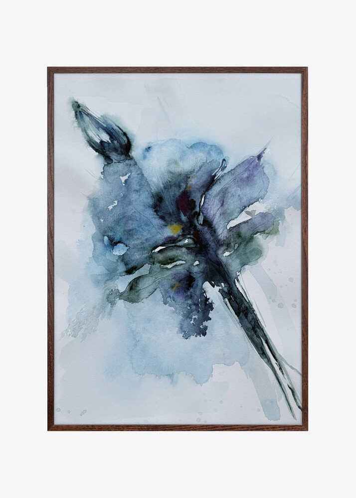 Blue Watercolor Bloom