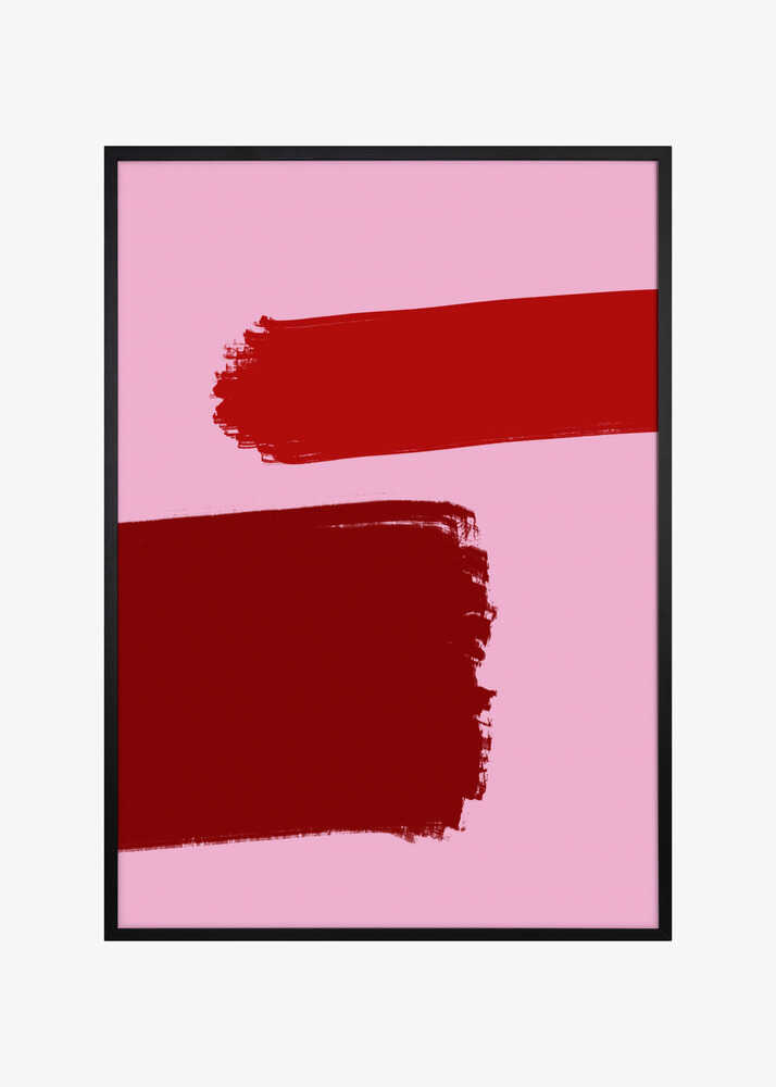 Bold Red Brushstrokes