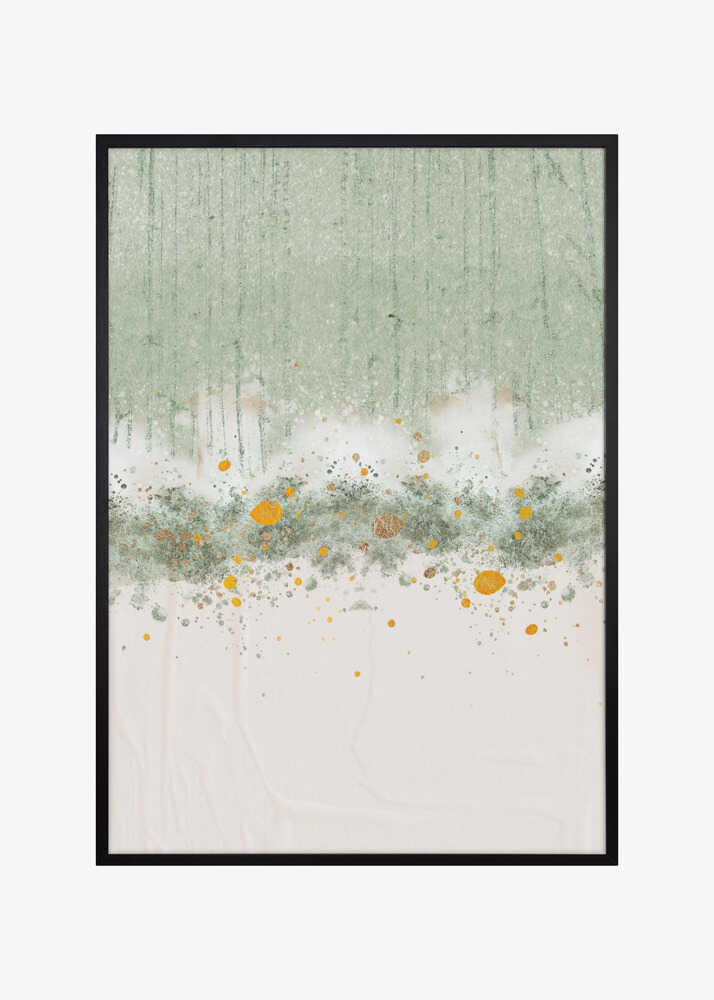 Textured Sage Gold Abstract