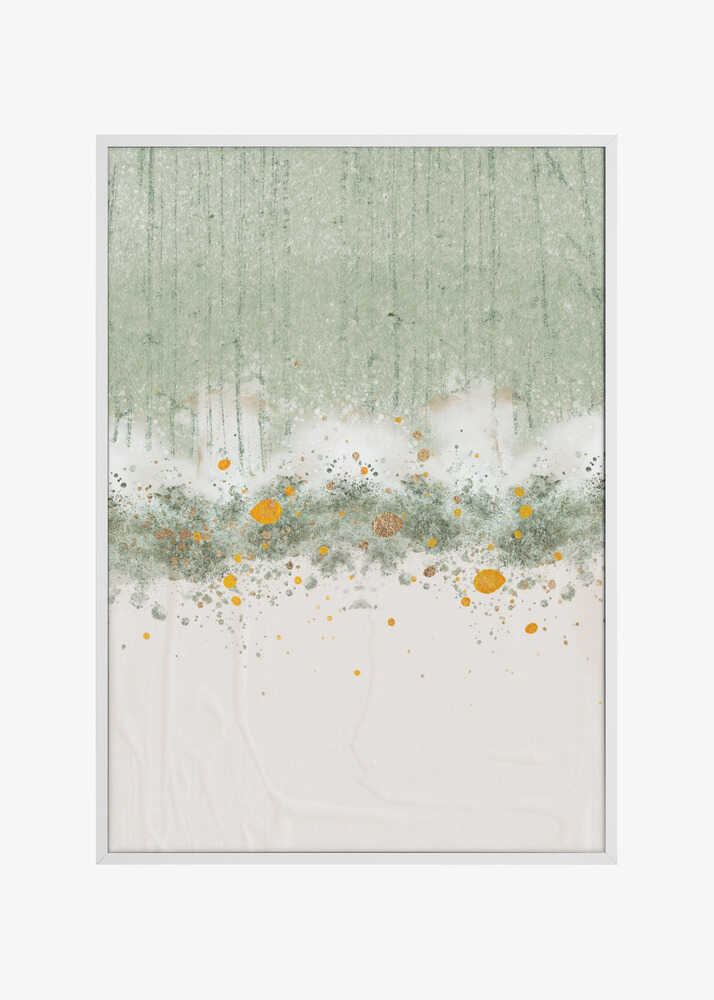 Textured Sage Gold Abstract