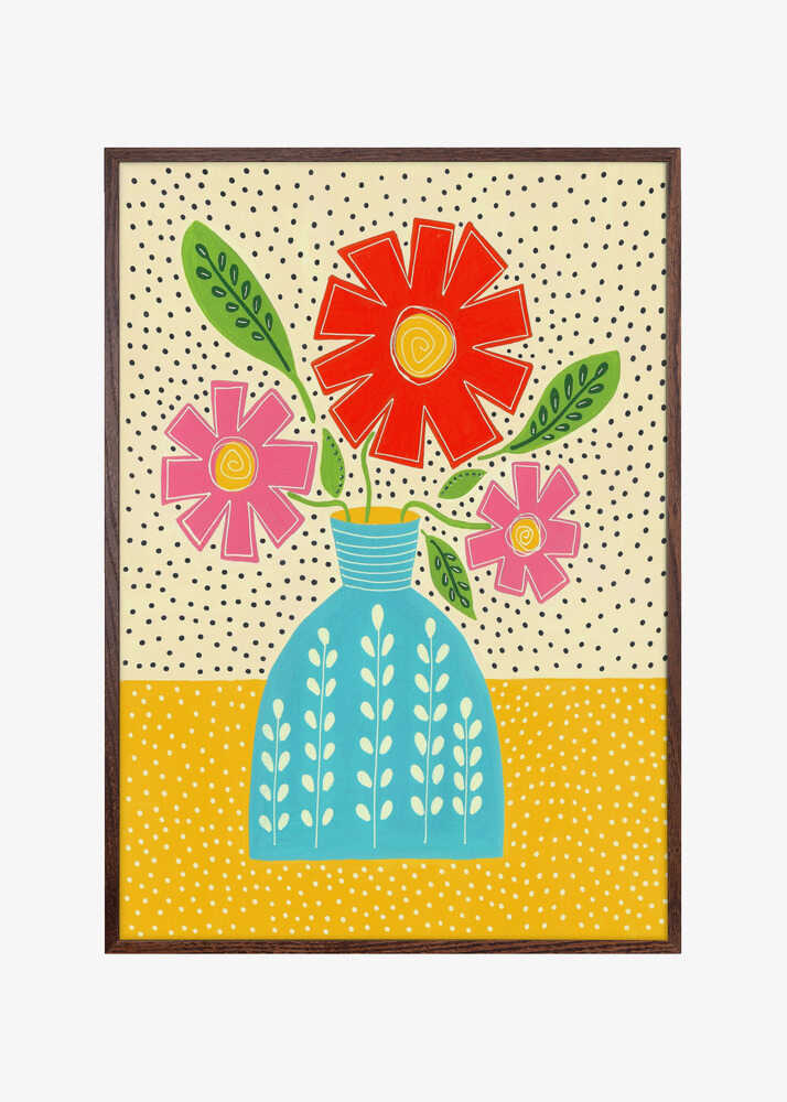 Bright Flowers In Vase