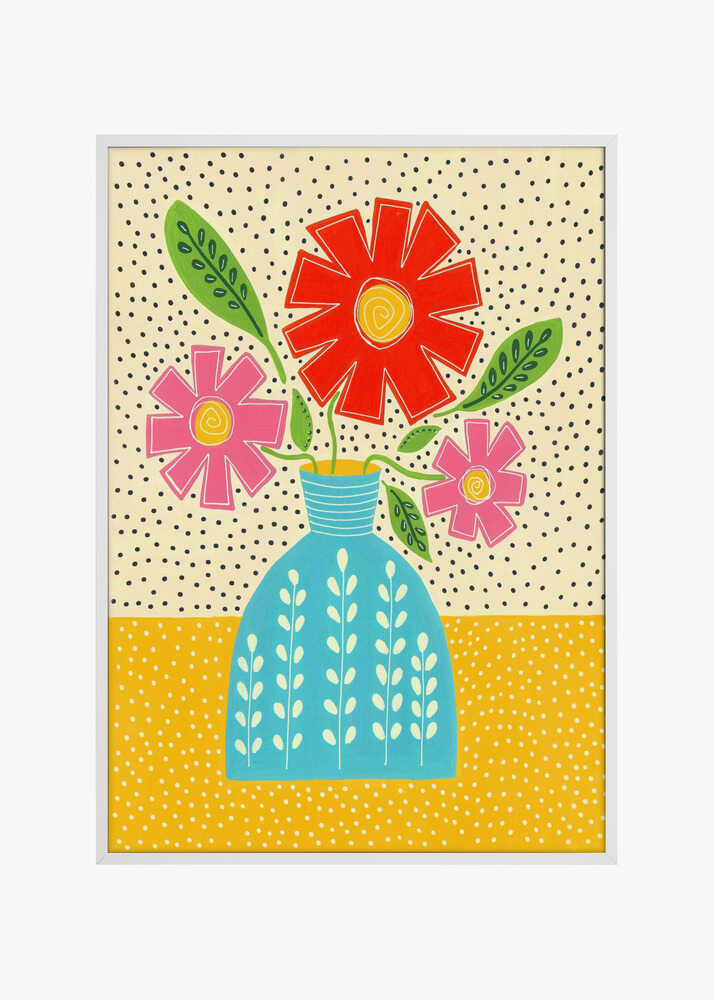 Bright Flowers In Vase