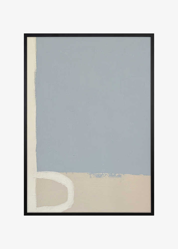 Serene Blue Beige Abstract