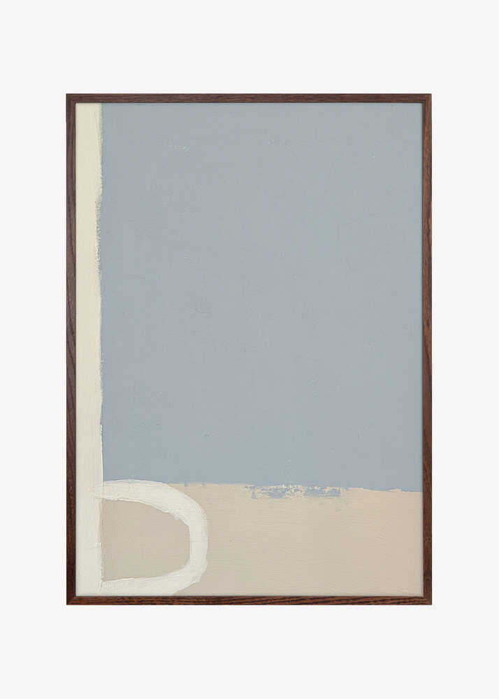Serene Blue Beige Abstract