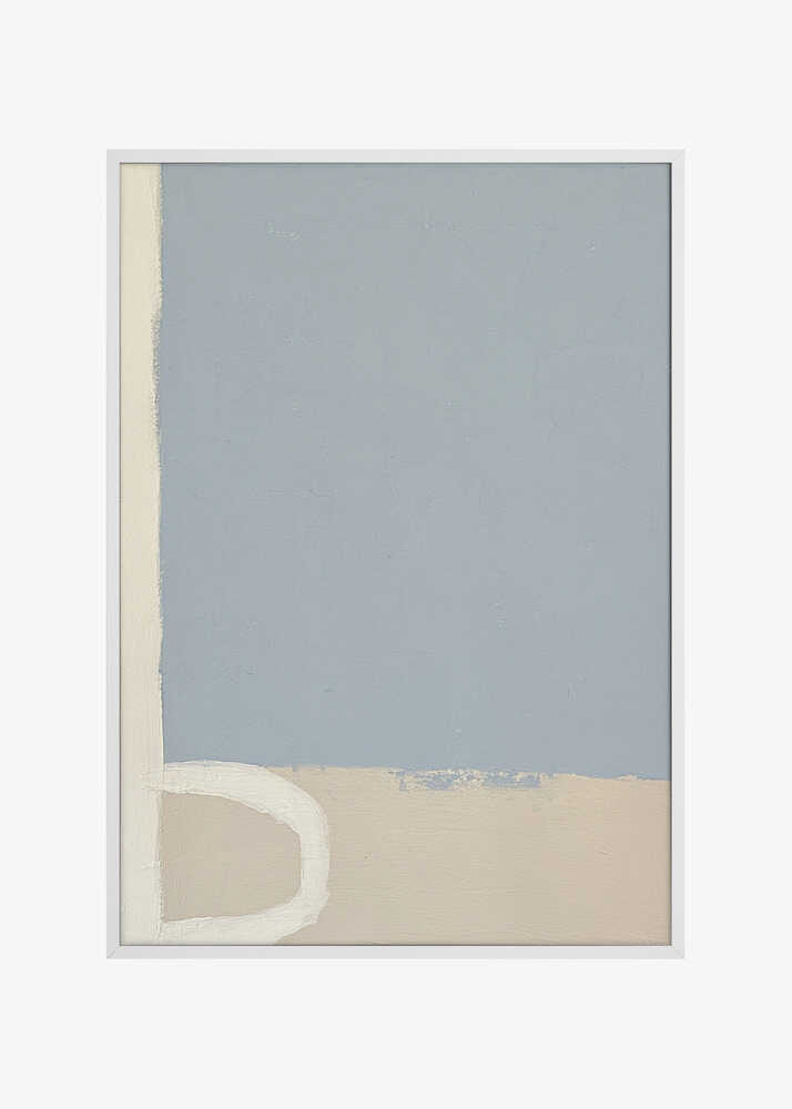 Serene Blue Beige Abstract