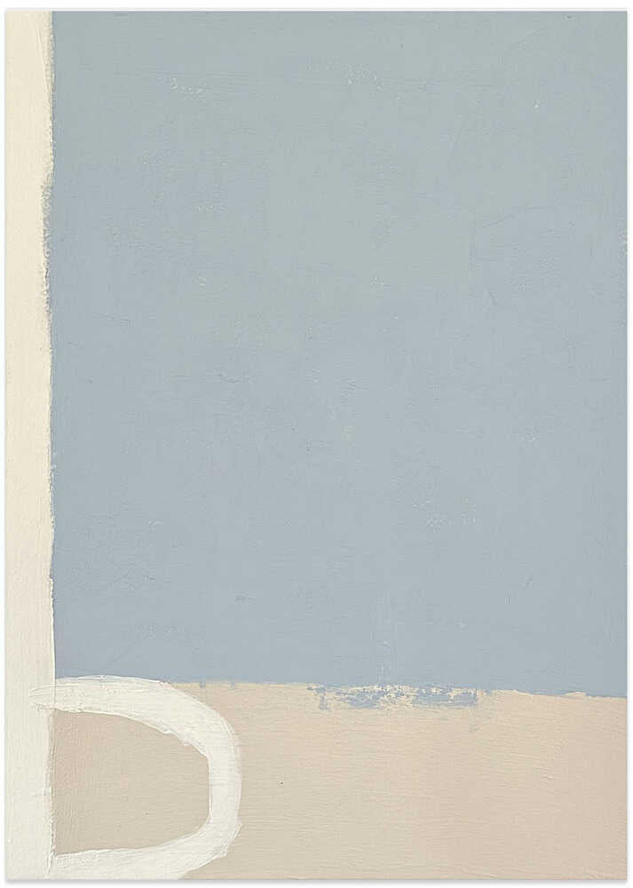 Serene Blue Beige Abstract
