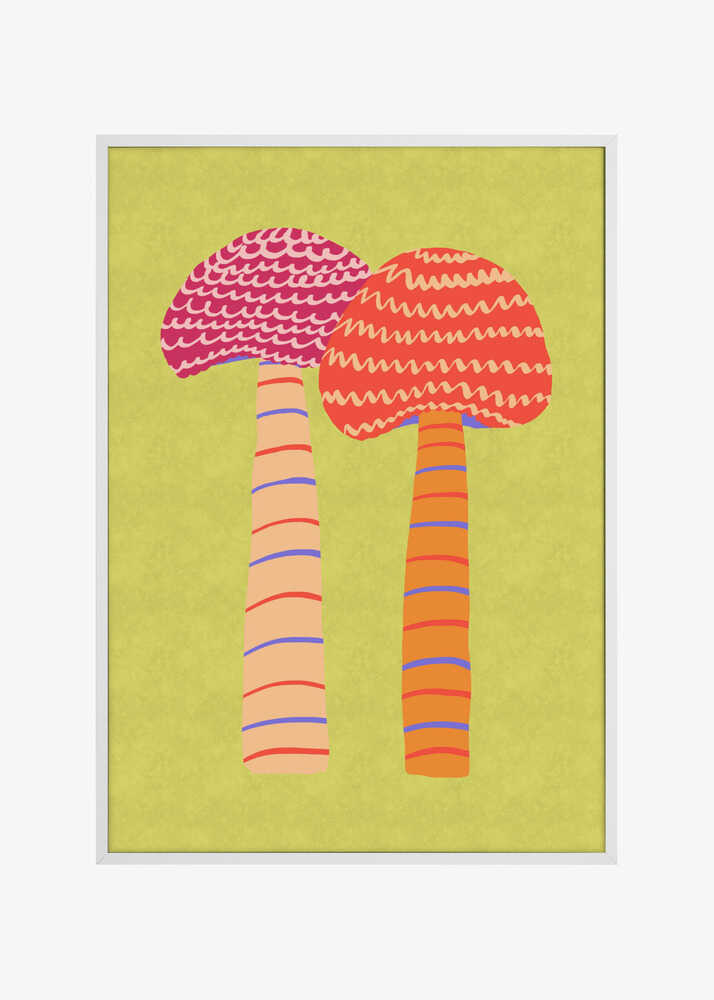 Whimsical Striped Mushrooms