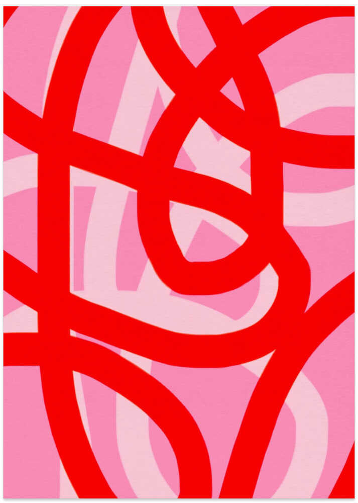 Dynamic Red Pink Curves