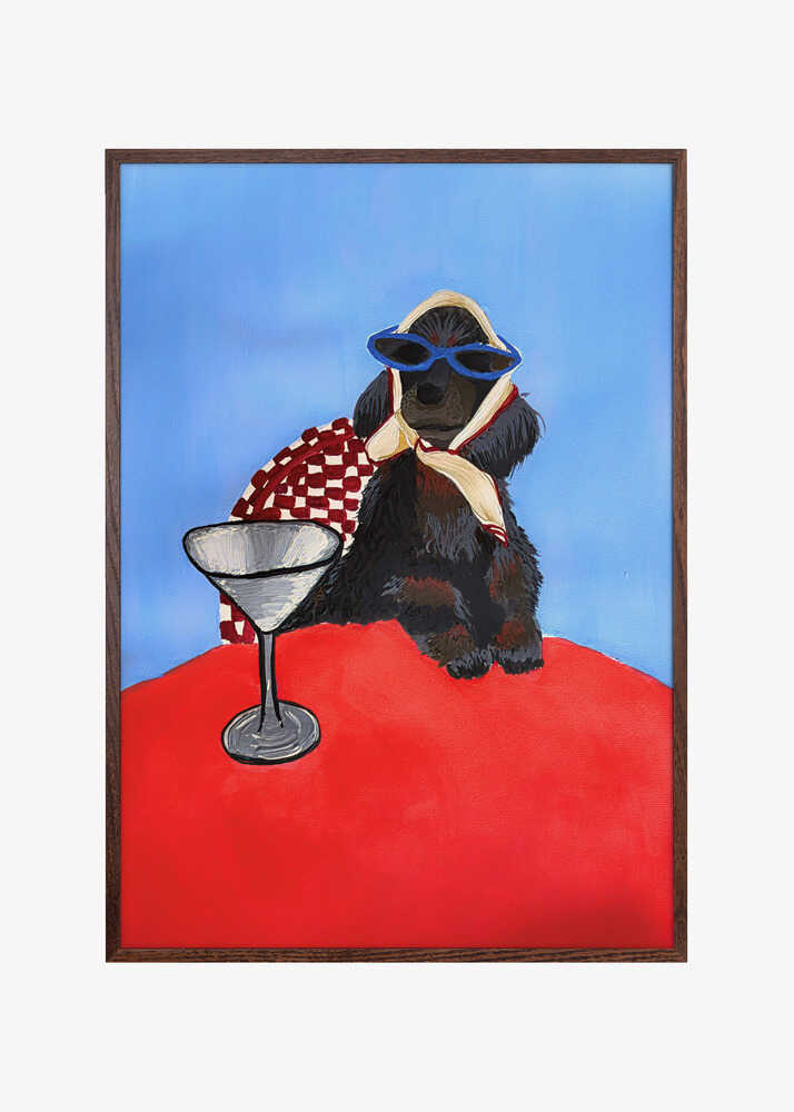 Stylish Poodle Martini