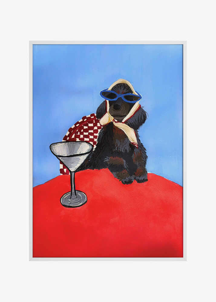 Stylish Poodle Martini