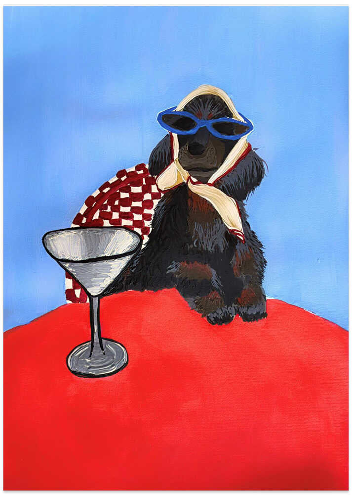 Stylish Poodle Martini