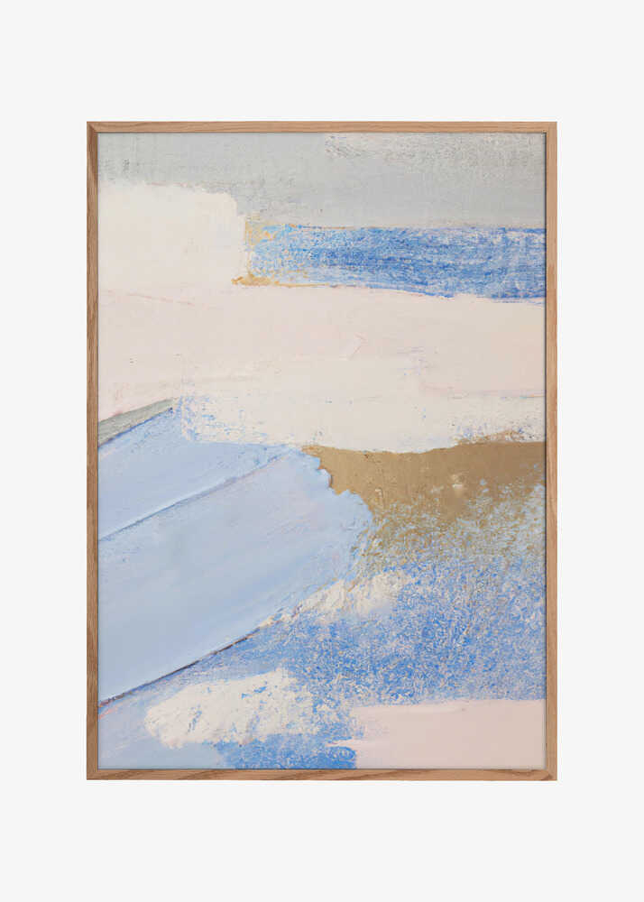 Soft Blue Gold Abstract