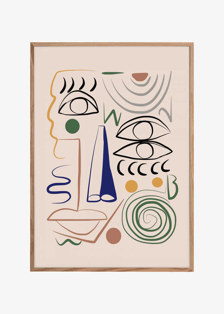 Cubist Line Portrait