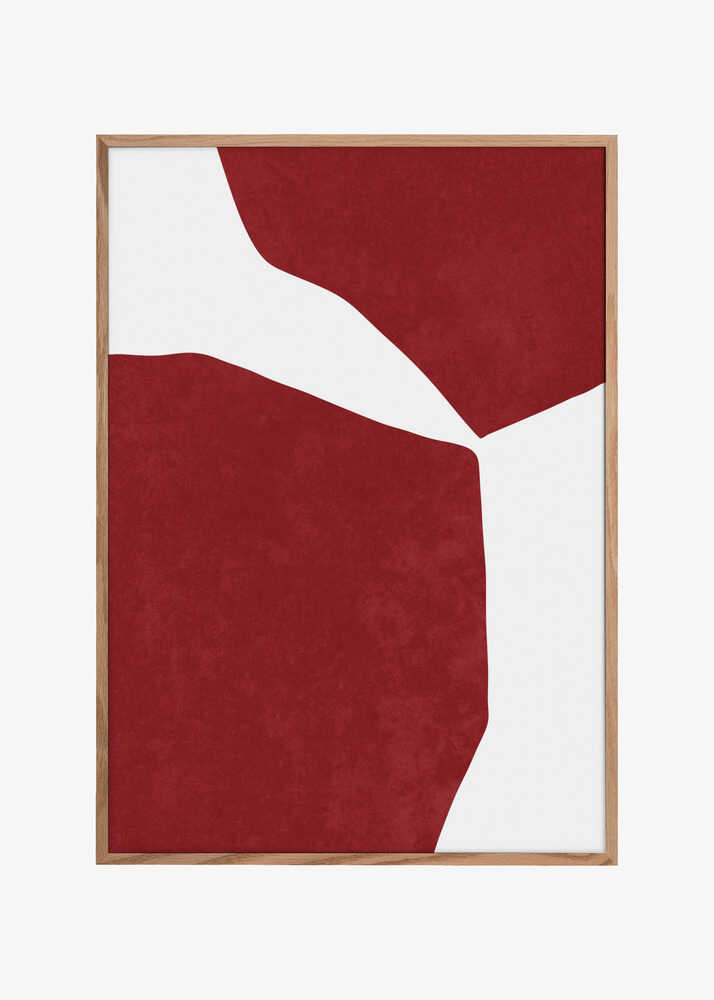 Deep Red Abstract Forms