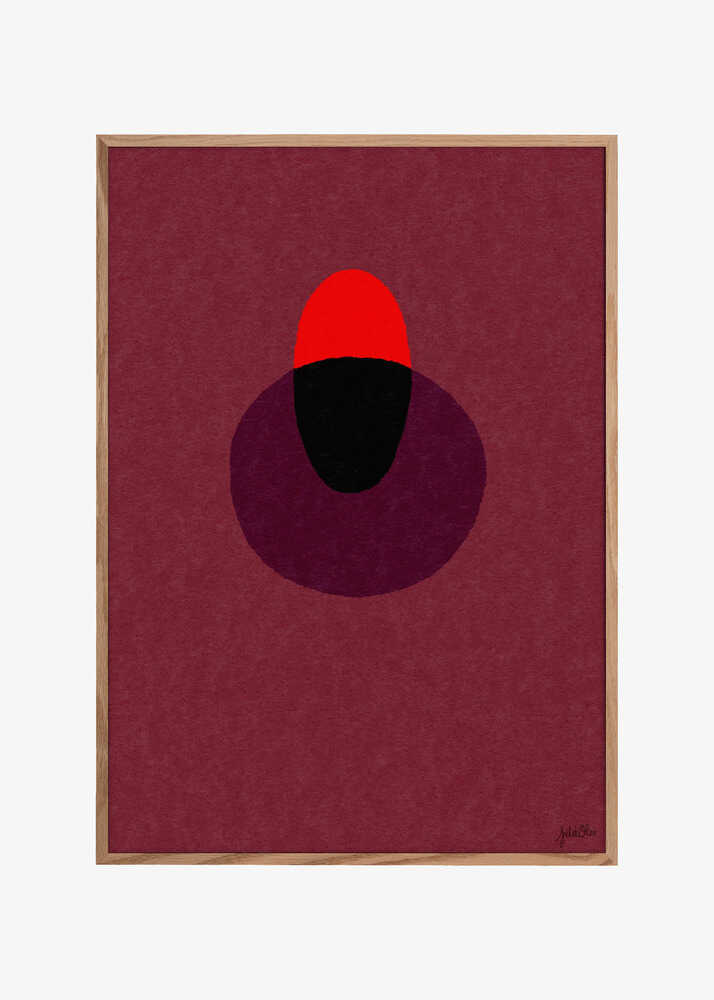 Abstract Red Oval