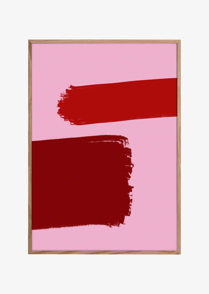 Bold Red Brushstrokes