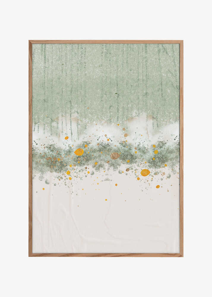 Textured Sage Gold Abstract