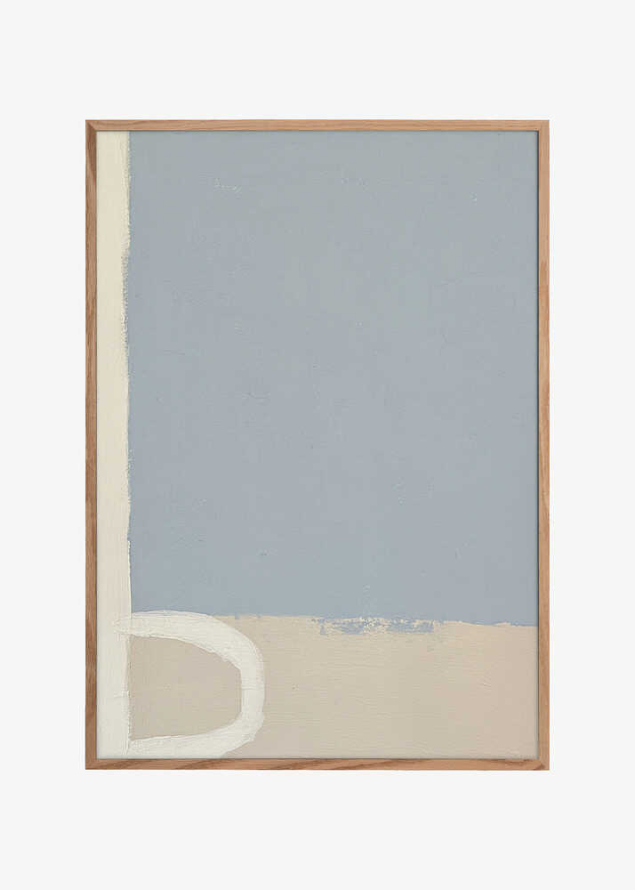 Serene Blue Beige Abstract
