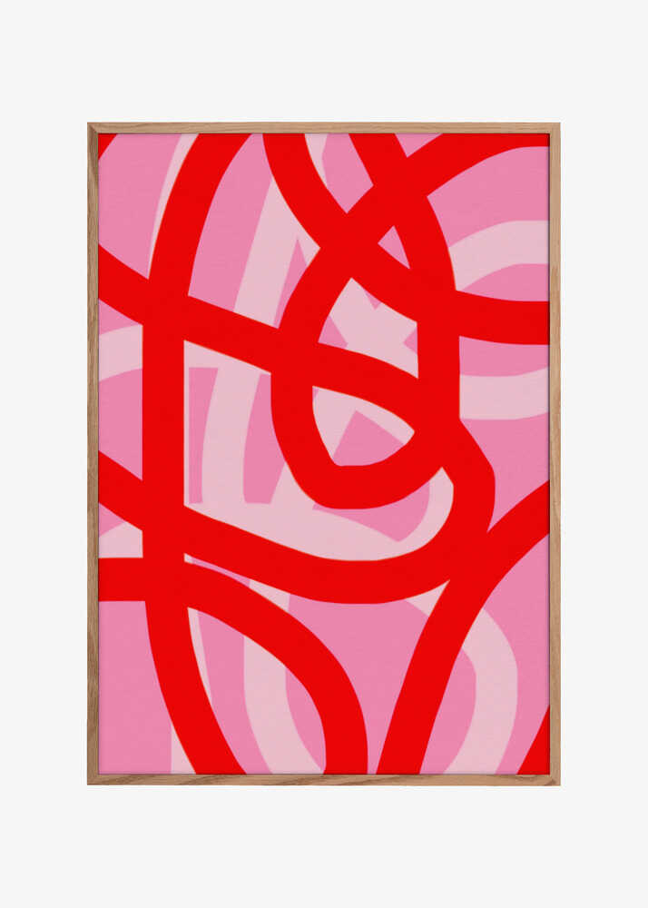 Dynamic Red Pink Curves