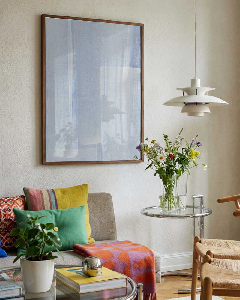 Soft Blue Fabric Layers