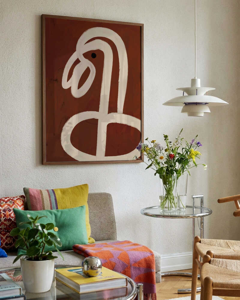 Earthy Abstract Bird