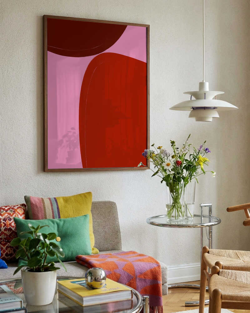 Bold Pink Red Shapes