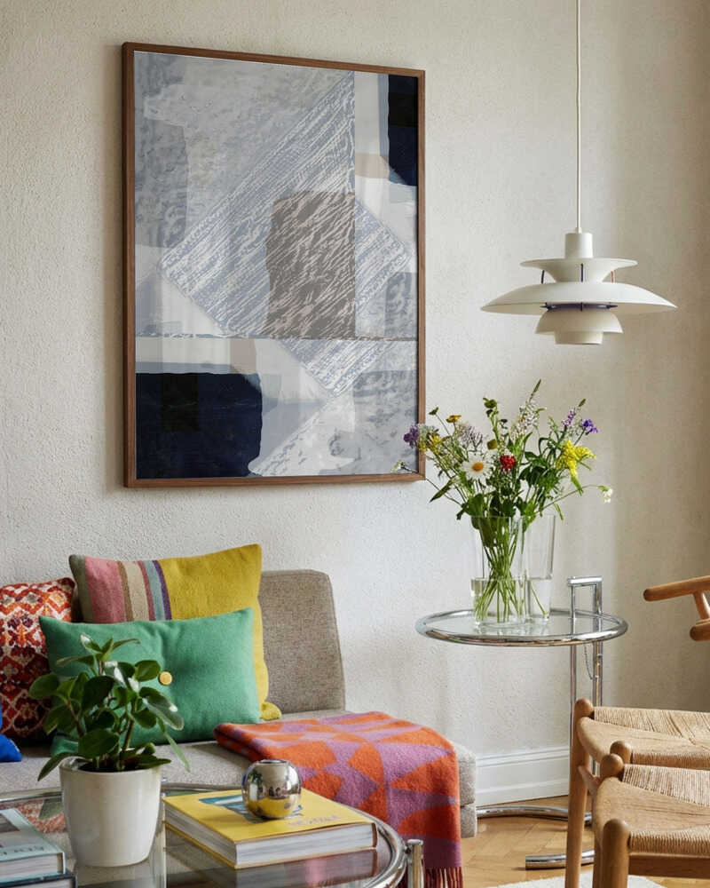 Serene Blue Gray Layers