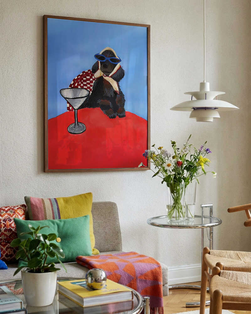 Stylish Poodle Martini